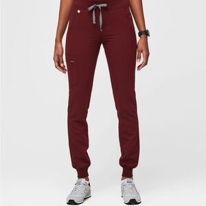 Figs Zamora Jogger Pants Burgundy